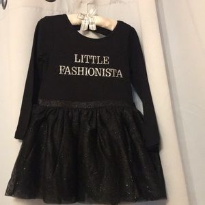 Black long sleeved tutu dress
